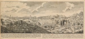 Ruínas de Palmyra, antiga cidade da Síria de Johann Adam Delsenbach