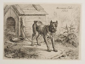 No início do ano de 1831. Dog de Johann Adam Klein