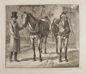 Cavalos de carruagem com arreios de Johann Adam Klein