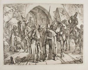 Cossacos vendem bens roubados a pequenos comerciantes judeus de Johann Adam Klein