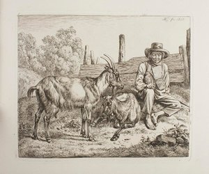 Pastor com cabras de Johann Adam Klein
