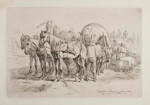 Carroça de cavalos húngara de Johann Adam Klein