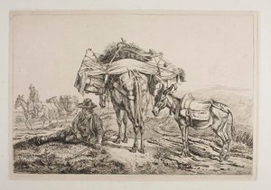 Mula carregada na Campagna de Johann Adam Klein