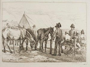 Soldados num acampamento militar de Johann Adam Klein