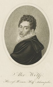 Retrato de Pio Alexandre Wolff 1782-1828, ca 1820. de Johann Adolf Rossmaesler