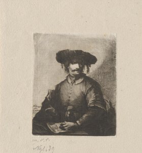 Auto-retrato de Johann Andreas Benjamin Nothnagel, in the manner of Rembrandt van Rijn