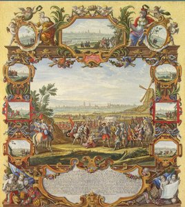 Captura da fortaleza francesa de Menin pelas tropas aliadas em 1706, início do século XVIII.