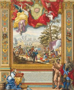 Cerco de Mons pelas tropas aliadas em 1709, início do século XVIII.