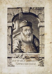 Retrato de David Oppenheim 1664-1736, rabino-chefe de Praga