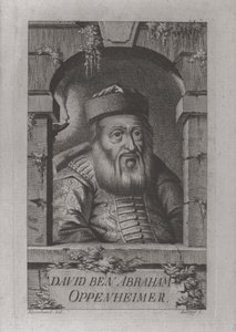 Retrato de David Oppenheim 1664-1736, rabino chefe de Praga, 1773