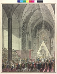 Cerimónia de casamento da arquiduquesa Marie Louise com o imperador Napoleão I (aguarela) de Johann Baptist Hoechle