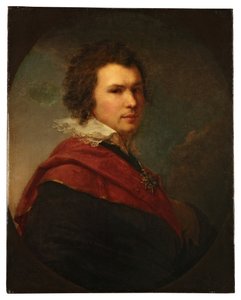 Retrato do poeta Apollon Maikov (1761-1838) - Retrato do poeta Apollon Alexandrovich Maykov - Óleo sobre tela por Johann Baptist von Lampi le Jeune (1775-1837) de Johann Baptist II Lampi