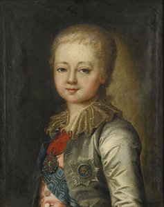 Retrato do Grão-Duque Alexander Pavlovich Alexander I como criança