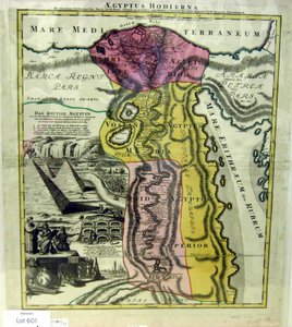 Aegyptus Hodierna, Mapa do Egipto, ca. 1720. de Johann Baptista Homann