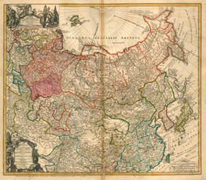 Do mapa da Rússia, o Império Russo e de toda a Tartária maior e menor do que a da Ásia e