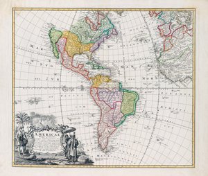 Mapa das Américas, Mapa da América