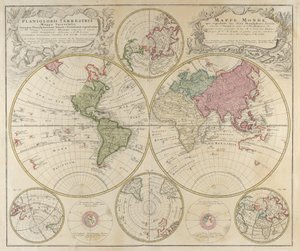 Um mapa da Universal ... Planiglobii terrestris, 1746.