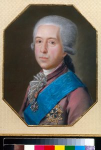 Retrato do Conde Mikhail Mikhailovitch Golitsyne (1731-1806) - Desenho de Johann Bardou (1745-1788)