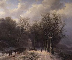 O Carrinho da Madeira no Inverno de Johann Bernard Klombeck