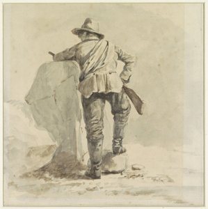 Menino de descanso, visto de costas de Johann Bernard Klombeek