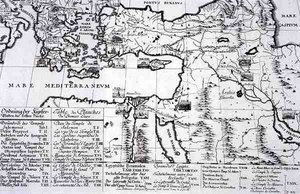 Mapa de Locais citado no Primeiro Livro de 