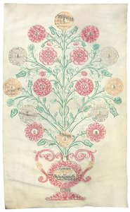 "The Rose", uma árvore genealógica apresentada ao imperador Carlos VI, 1731 de Johann Carl Paricius