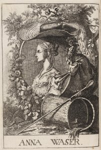 Anna Waser por Füssli, 1757 de Johann Caspar Füssli