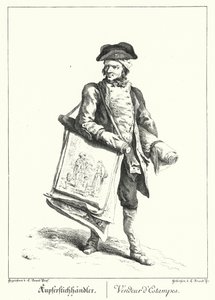 Vendedor de gravuras (gravação) de Johann Christian (after) Brand