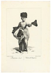 O vendedor de chapéus de Johann Christian (after) Brand