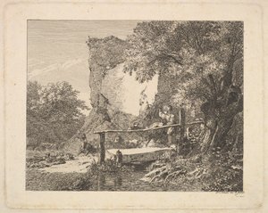 Um menino com três cabras, 1815. de Johann Christian Erhard