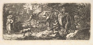 Esmola dada por um motorista de carro, 1814.