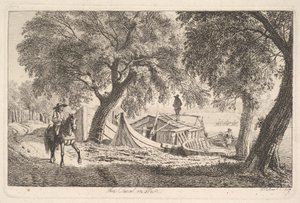 No Canal em Viena, 1819. de Johann Christian Erhard
