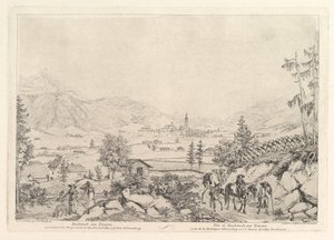 Paisagem Rural, Radstadt am Tauren, início do século XIX. de Johann Christian Erhard