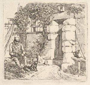 O Velho e seu cão Pomeranian, 1817.