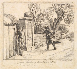 Paisagem do inverno, 1818. de Johann Christian Erhard
