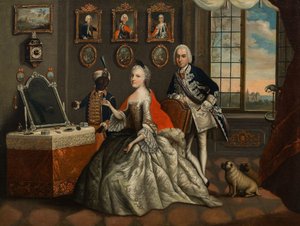 Johann Christian Fiedler - George William de Hesse-Darmstadt e a sua irmã Caroline Louise