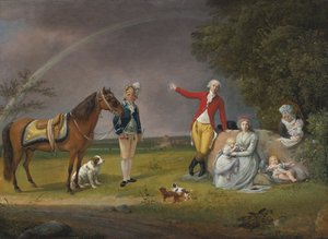 Retrato do príncipe Alexander Michaylovich Belosselsky-Belozersky 1752-1809 e sua família