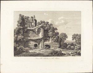 Restos da Bibliotheca em Villa Adriana de Johann Christian Reinhart