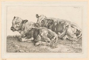 Dois bezerrinhos de Johann Christian Reinhart