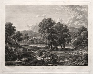 Paisagem Heroica: A Dança do Pastor na Ponte de Johann Christian Reinhart