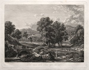 Paisagem heroica: Os pastores dançam na ponte, 1792.