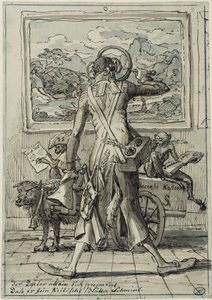 Caricatura do Dr. Ludwig Schorn, em Munique de Johann Christian Reinhart