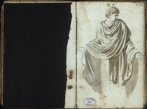 Homem em traje antigo de Johann Christian Reinhart