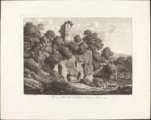 Ruínas da vila de Ventidio Basso em Tivoli de Johann Christian Reinhart