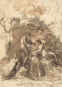 Meninas em uma fonte, c.1790-99 de Johann Christian Reinhart