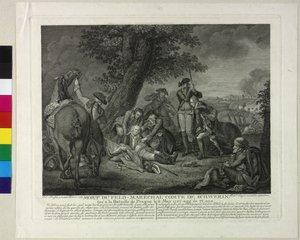 Morte do marquês Kurt Christoph von Schwerin durante a batalha de Praga de 1757