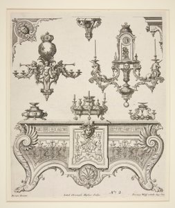 Folha de Desenhos Ornamentais de Johann Christoph Hafner