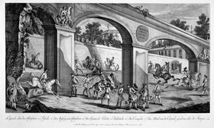 Cavalos de treinamento para o dever de cavalaria, de &39;Le Nouveau Manege&39;, 1776