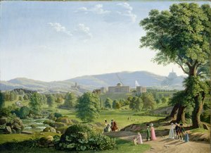 Castelo de Wilhelmshoehe com a Floresta Habichtswald