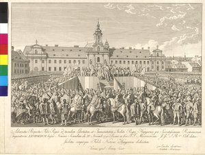 Coroação do Imperador Leopoldo II ao Rei da Hungria em Bratislava, em 15 de novembro de 1790